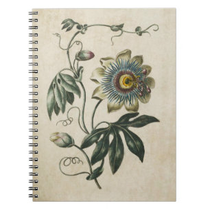 Vintage Botanical Floral Passion Flower Notebook