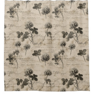 Vintage Botanical Floral Pattern (3) Shower Curtain