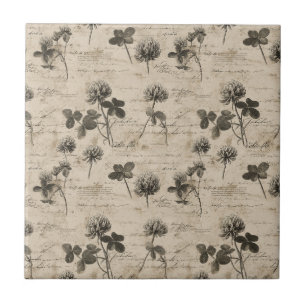 Vintage Botanical Floral Pattern (3) Tile