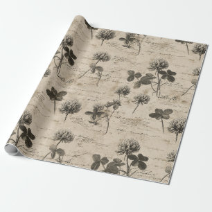 Vintage Botanical Floral Pattern (3) Wrapping Paper