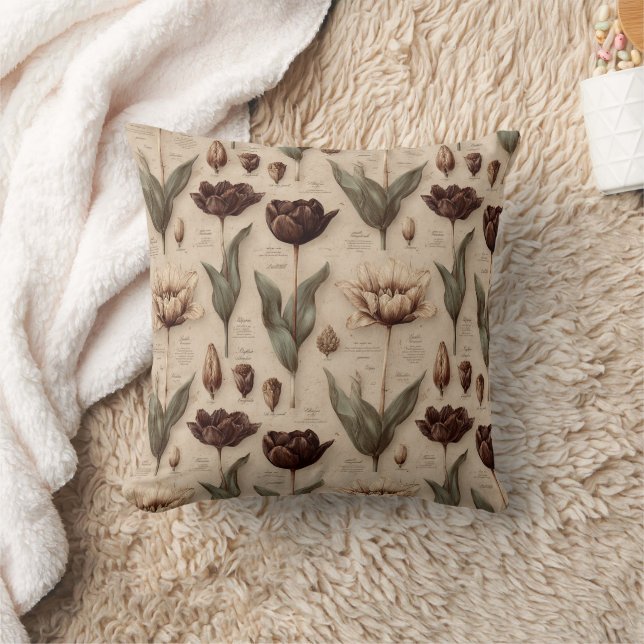 Vintage Botanical Floral Pattern (6) Cushion (Blanket)