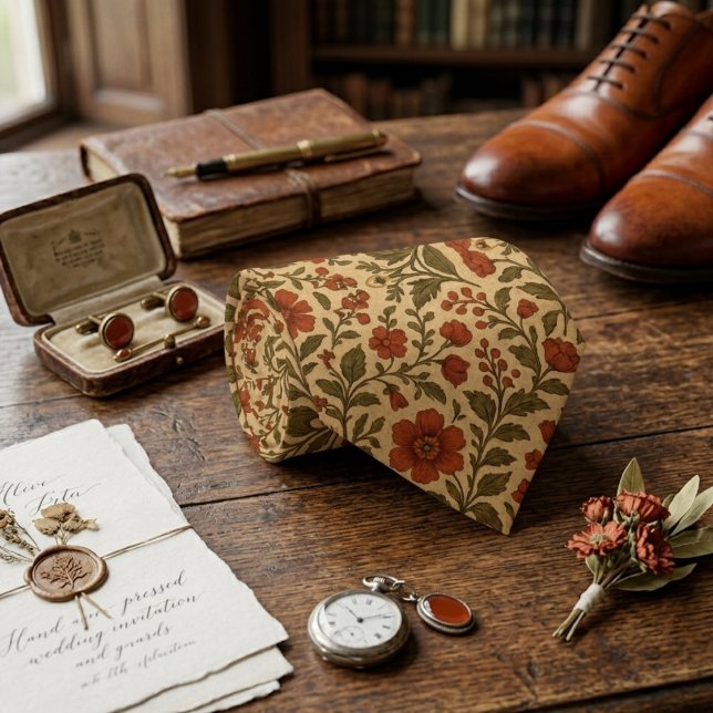 Vintage Botanical Floral Tie (Creator Uploaded)