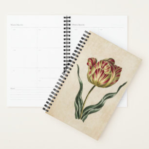 Vintage Botanical Floral Tulip Planner