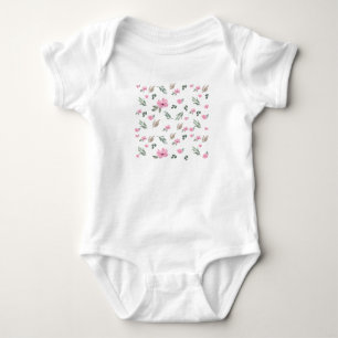 Vintage Botanical Flower Baby Bodysuit