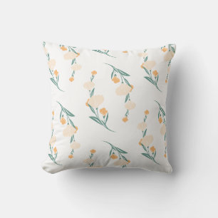 Vintage Botanical Flowers Floral Illustration Cushion