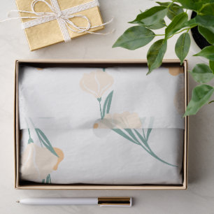 Vintage Botanical Flowers Floral Illustration Tissue Paper