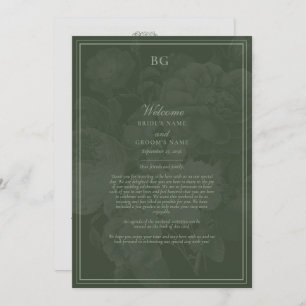 Vintage Botanical Garden Party Wedding Itinerary