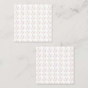 Vintage Botanical Illustration –Elegant Floral Art Square Business Card