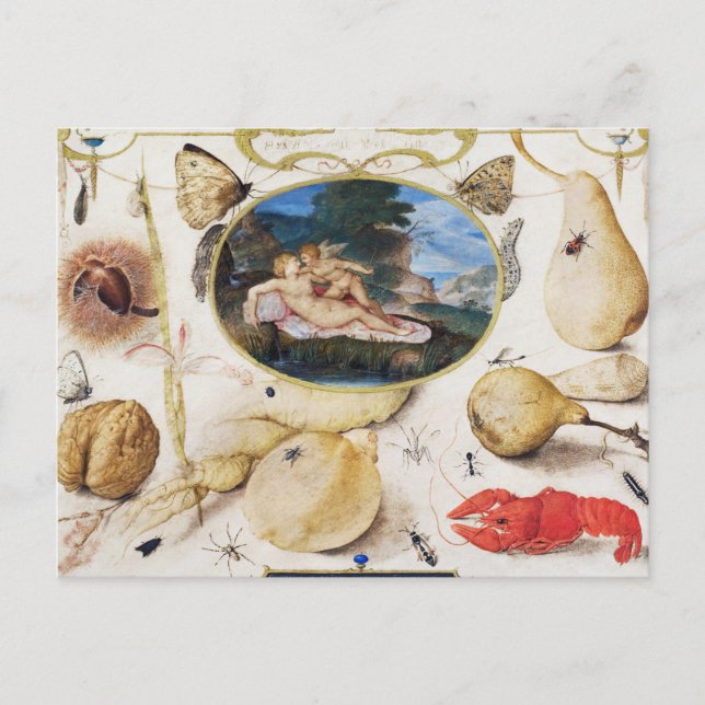 Vintage Botanical Illustration Holiday Postcard (Front)