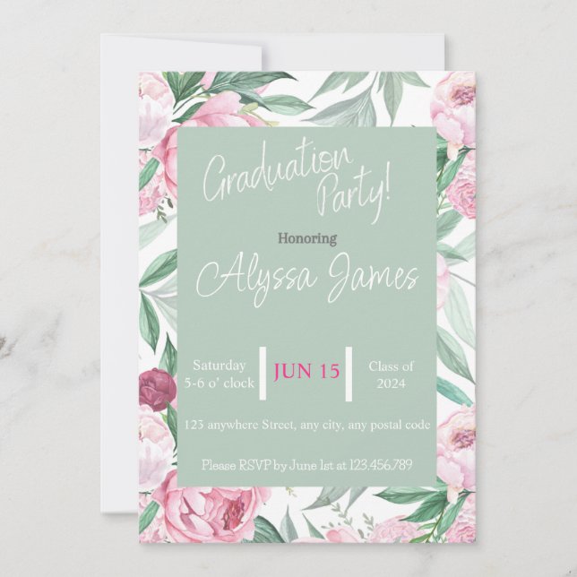 Vintage Botanical Invitation (Front)