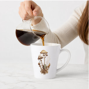 Vintage Botanical Mushroom Mug Cottagecore Fores