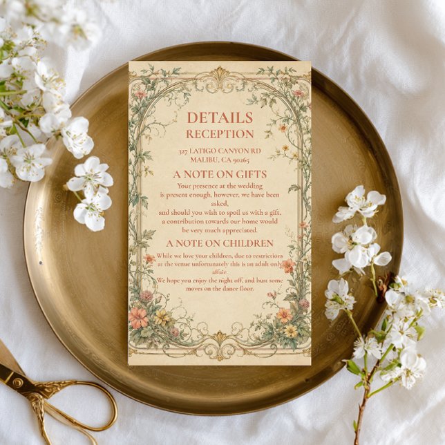 Vintage Botanical Ornamental Enclosure Card (Creator Uploaded)