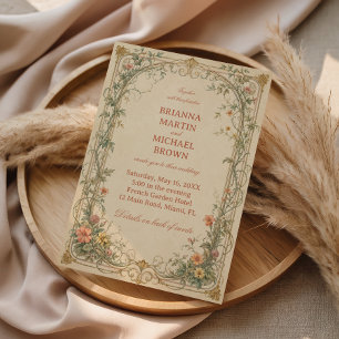 Vintage Botanical Ornamental Invitation