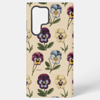 Vintage Botanical Pansies | Antique Floral Samsung Galaxy Case