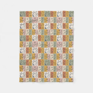 Vintage Botanical Patchwork Floral Blanket