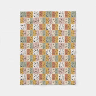 Vintage Botanical Patchwork Floral Blanket