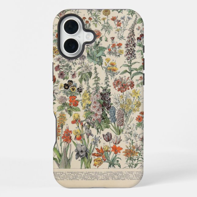 Vintage Botanical Pattern iPhone Case (Back)