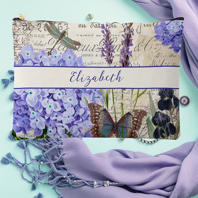 Vintage botanical personalised accessory pouch (Creator Uploaded)