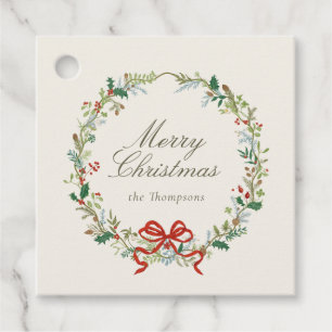 Vintage Botanical Personalised Christmas Gift Tags