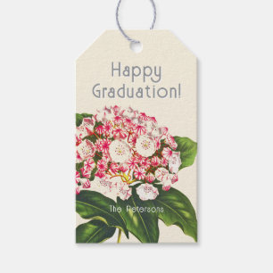 Vintage Botanical Pink Mountain Laurel Flower Gift Tags