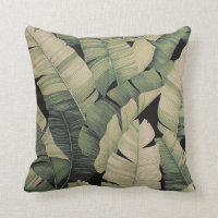 Vintage botanical print banana leaf