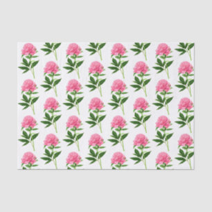 Vintage Botanical Print, Pastel Pink Peony Tissue Paper