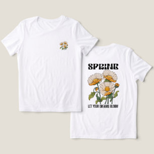 Vintage botanical print  with a wildflower spring Tri-Blend shirt