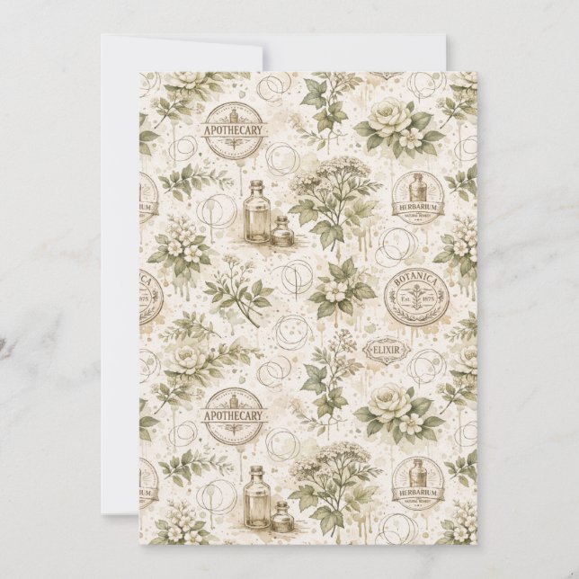 Vintage Botanical Recipe Cards (Front)