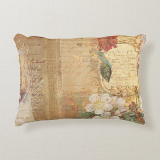 Vintage Botanical Retro Victorian Aged  Decorative Cushion
