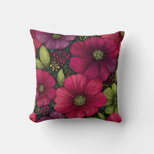 Vintage Botanical Romantic Chic Floral Stylish Cushion
