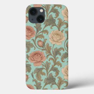 Vintage Botanical Rose iPhone 13 Case