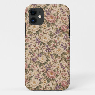 Vintage Botanical Rose Garden & Butterfly Pattern Case-Mate iPhone Case
