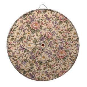 Vintage Botanical Rose Garden & Butterfly Pattern Dartboard