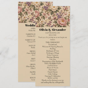 Vintage Botanical Rose Garden & Butterfly Pattern Invitation