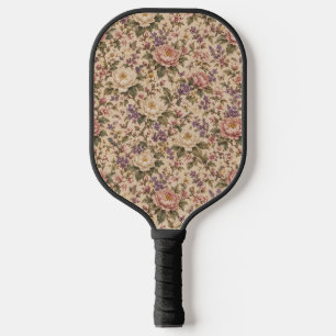 Vintage Botanical Rose Garden & Butterfly Pattern  Pickleball Paddle