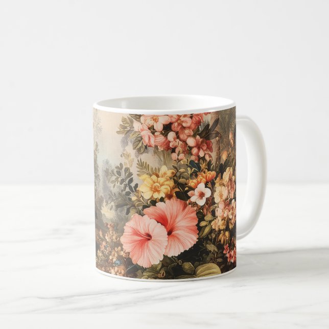 Vintage Botanical Scene with Palms Coffee Mug (Front Right)