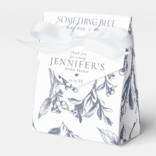 Vintage Botanical Something Blue Bridal Shower Favour Box