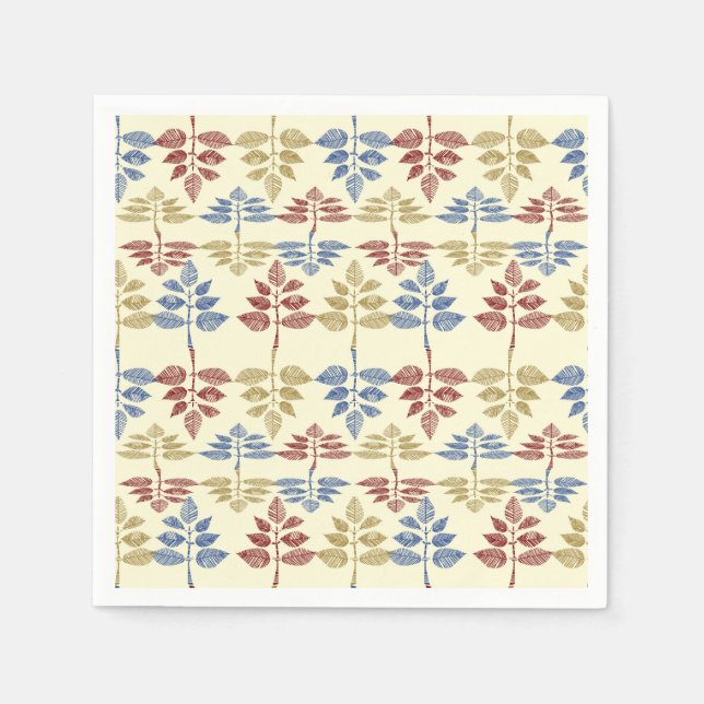 vintage botanical tapestry napkin (Front)