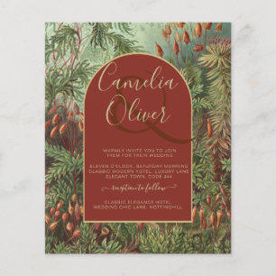 Vintage Botanical Terracotta Florals Arch WEDDING Flyer
