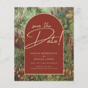 Vintage Botanical Terracotta Florals Arch WEDDING Flyer