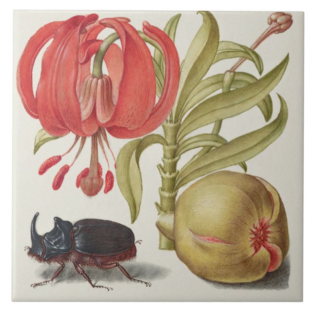 Vintage Botanical Tile (Front)