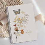 Vintage Botanical Tiny Floral Monogram Planner<br><div class="desc">Watercolor botanical,  tender and absolutely tiny watercolor flowers decorate this planner cover and it can be personalised with your initial and name.  View our full line of products in our Zazzle store.</div>