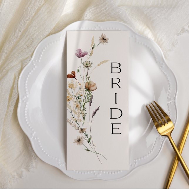 Vintage Botanical Tiny Floral Reserved Seating Menu (Creator Uploaded)