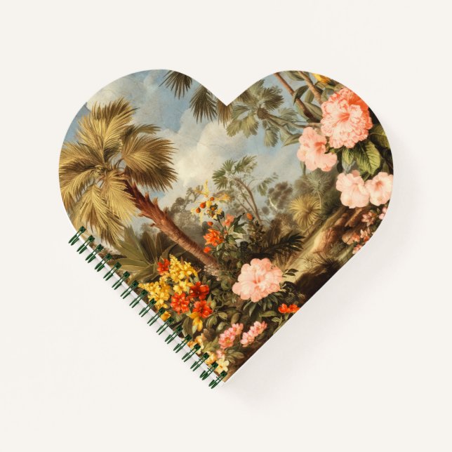 Vintage Botanical Tropical Palms Notebook (Front)