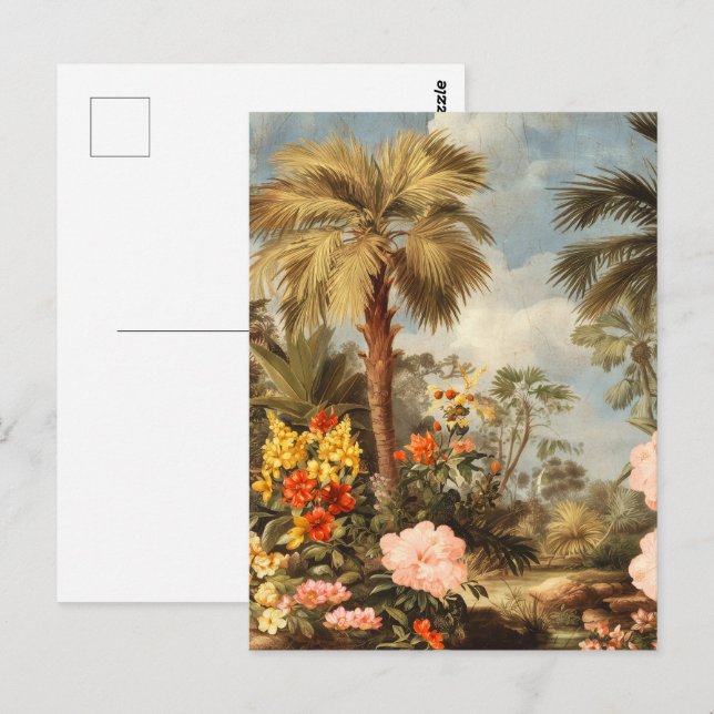 Vintage Botanical Tropical Palms Postcard (Front/Back)