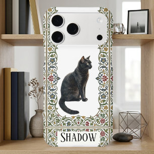 Vintage Botanical Victorian Black Cat Lovers Photo