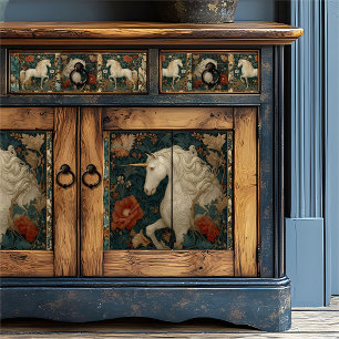 Vintage Botanical William Morris Style Unicorn Tissue Paper