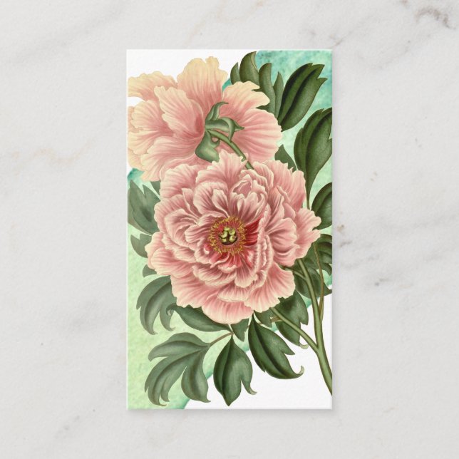 Vintage Botanical Writing Prompt Journal Card (Front)