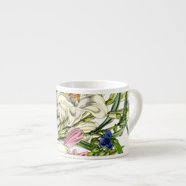 Vintage Botanicals Illustrations Espresso Cup (Front Right)