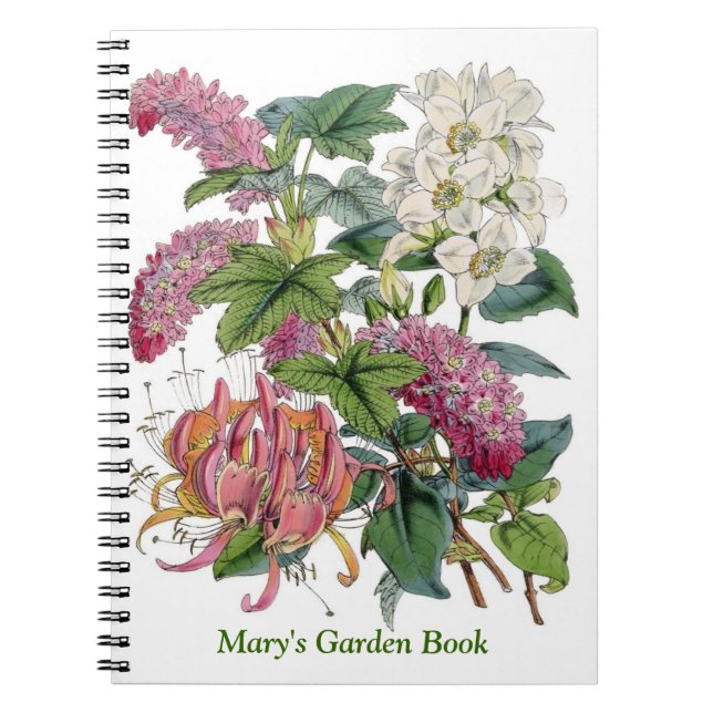 Vintage Botanicals Illustrations Spiral Notebook (Front)